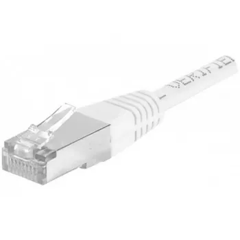 EXERTIS CONNECT 859576 Prepojovací kábel Cat.6a F/UTP, 0,3 m, biely, 10 Gbps, tenká krytka
