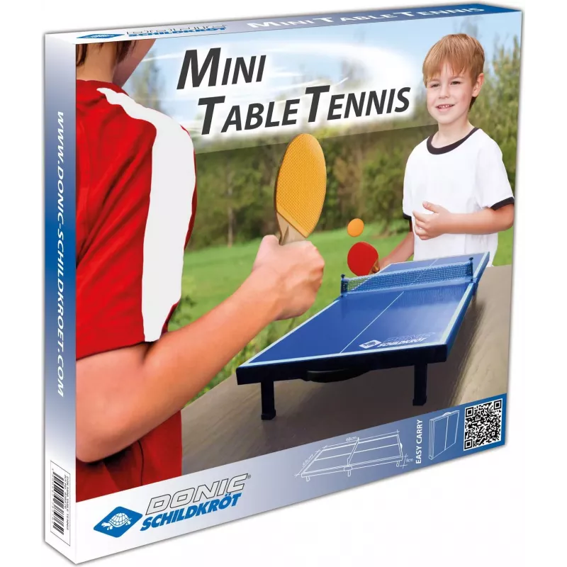 DONIC SCHILDKRÖT mini stolný set, modrý, skladací, 68 x 33 x 9 cm, s 2 pálkami, sieťkou, 2 loptičkami 838576