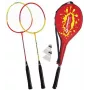 SCHILDKROT bedmintonový set pre 2 hráčov, červená/žltá, kalené oceľové rakety, rekreačná kvalita, 970902
