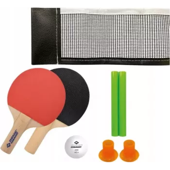DONIC SCHILDKRÖT mini stolný set – 2 FSC pálky (140 x 90 mm), loptička, sieťka 788460