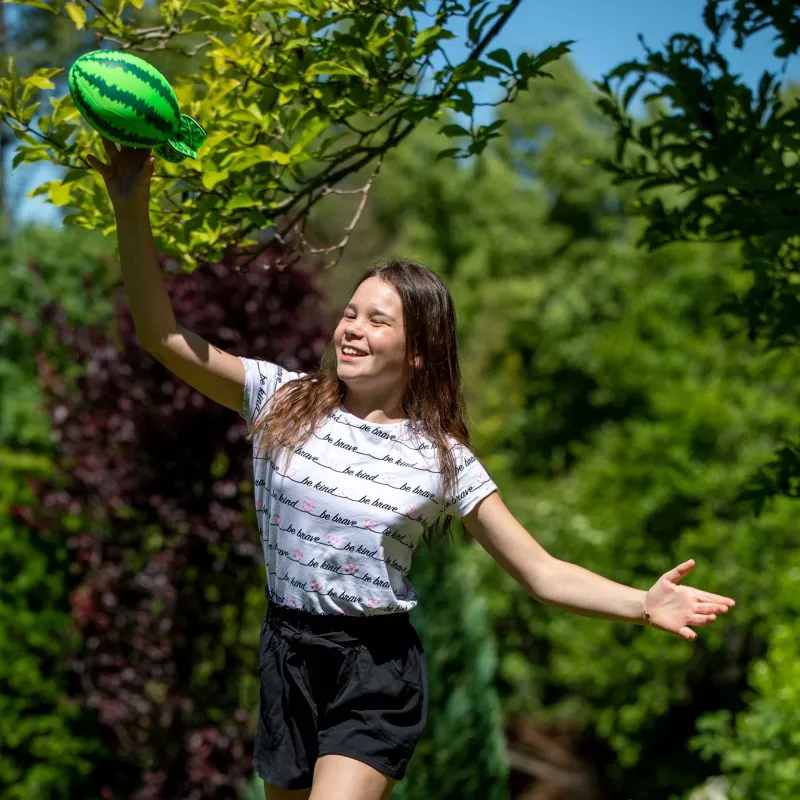 SCHILDKROT Splash Ball Watermelon vodný balón, zelený, priemer 250 mm, protišmykový povrch, 1 kus (970292)