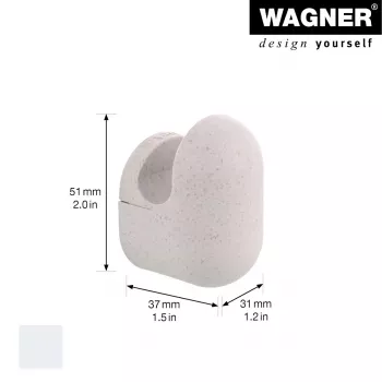 Wagner design yourself PILL nástenný hák, sivý, 1 hák, skrutková montáž, plast 17041321