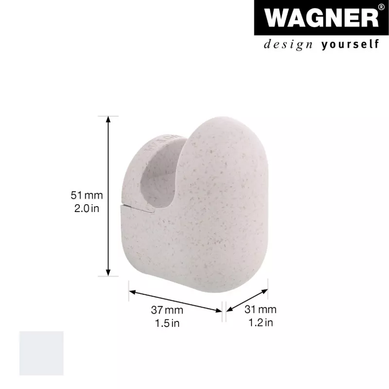 Wagner design yourself PILL nástenný hák, sivý, 1 hák, skrutková montáž, plast 17041321