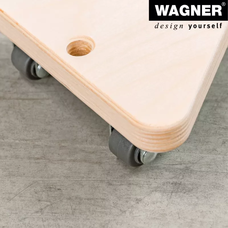 Wagner design yourself transportný podstavec MM 1313 breza 140 x 140 x 43 mm, nosnosť 100 kg, 4 otočné kolieska 20131301