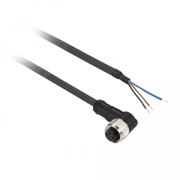 TMSS GERMANY Telemechanique Sensors M12 konektor samica predkonfekcionovaný spojovací kábel, 4-pólový, 5m PUR, čierny, rovný, IP67/IP65/IP69K, 4A, 250V AC/DC, séria OsiSense XZ - XZCP0666L5