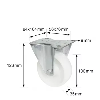 Wagner design yourself Transportgeraete-Bockrolle RO 8500 strieborná (4850001) otočné koliesko 80 mm 100 kg
