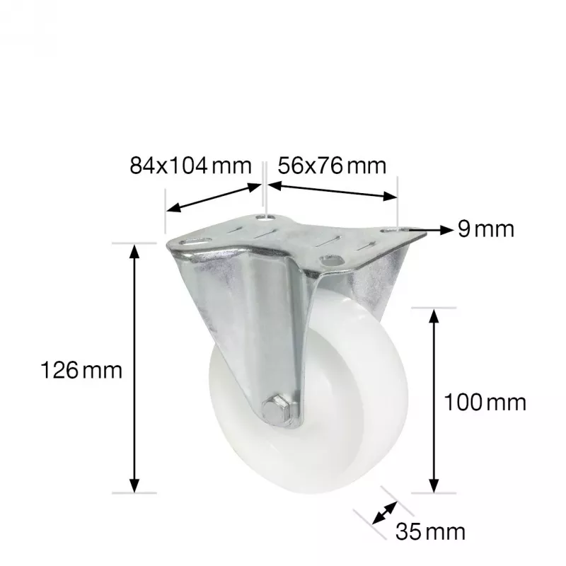 Wagner design yourself Transportgeraete-Bockrolle RO 8500 strieborná (4850001) otočné koliesko 80 mm 100 kg