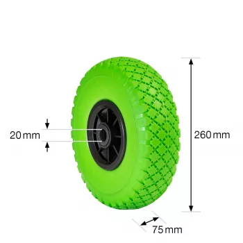 Wagner design yourself koleso na fúrik plná guma RO 8262 zelené 260 mm 4826201