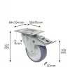 Wagner design yourself otočné koliesko RO 7600 sivé 75 mm (4760001)