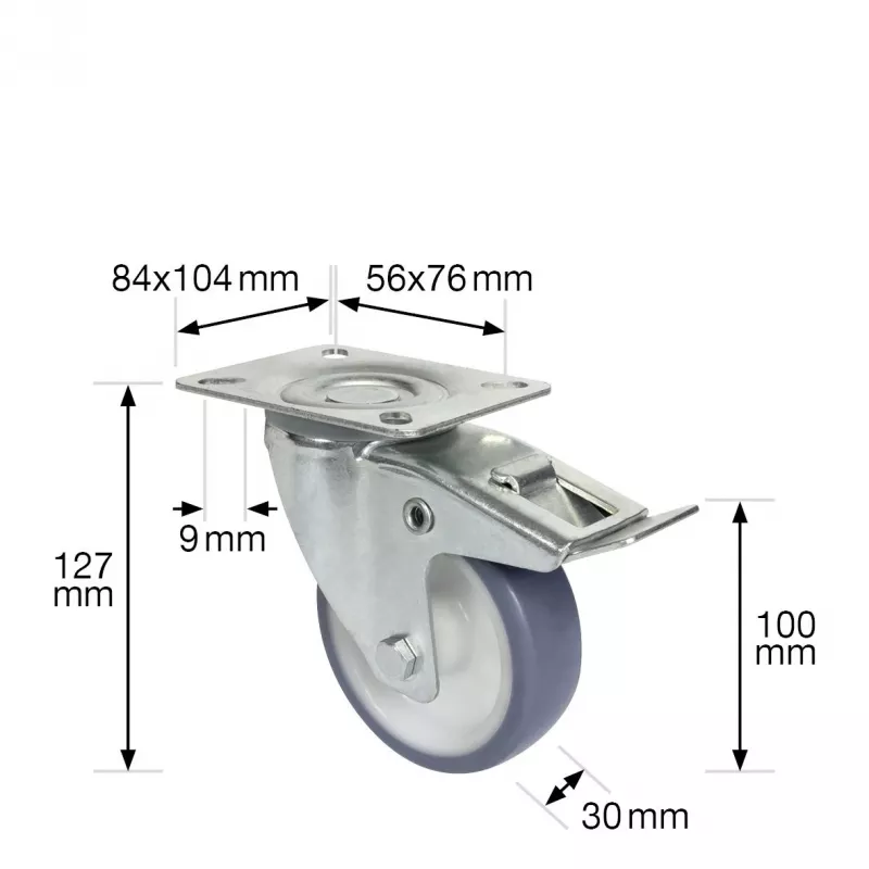 Wagner design yourself otočné koliesko RO 7600 sivé 75 mm (4760001)