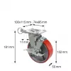 Wagner design yourself ťažké otočné kolieska RO 0115 červené 100 mm 150 kg 4011501