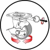 Wagner design yourself ťažké otočné kolieska RO 0115 červené 100 mm 150 kg 4011501