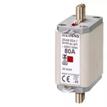 Siemens SENTRON NH poistková vložka, veľkosť NH00, gG, 100 A, 500 V AC / 250 V DC, nožové kontakty 3NA68307
