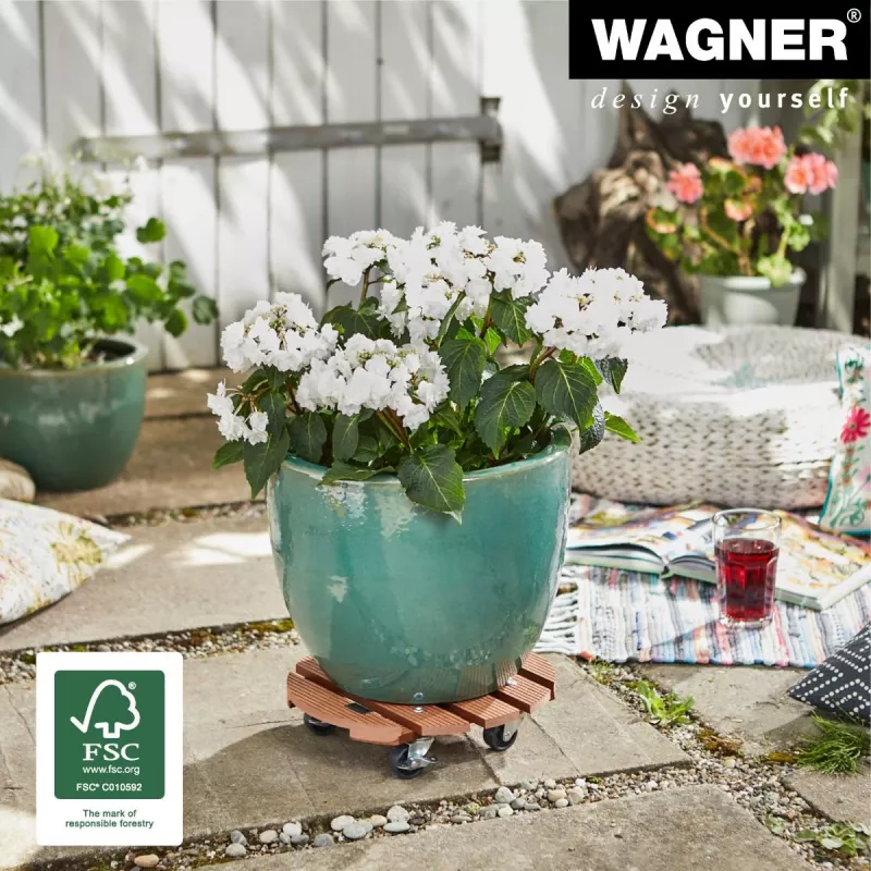Wagner design yourself podstavec na rastliny WPC GH 0535 okrúhly hnedý 29 x 7,5 cm 20053501