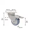 Wagner design yourself ECO RO 3550 otočné koliesko, 50 mm koliesko, sivé 3355001