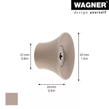 Wagner design yourself TULIP vešiak na oblečenie, taupe, 1 háčik, zinkový tlakový odliatok, nástenná montáž, zaťaženie 10 kg 17032121