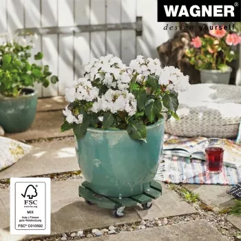WAGNER design yourself podstavec na rastliny GH0528 plast, Ø 29 cm tmavozelený okrúhly, 1 ks 20052801