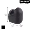 Wagner design yourself PILL vešiak na oblečenie, 1 háčik, čierna, hliník, nástenná montáž, 40 mm 17040221