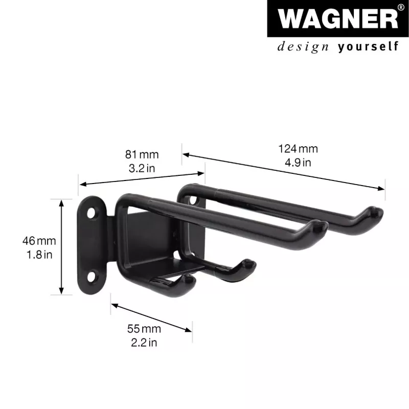 Wagner design yourself nástenný držiak WH 2093 čierny (15209301)