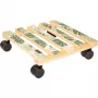 WAGNER design yourself podstavec na rastliny GH0645 štvorcový drevený dizajn 29 x 8 cm, prírodná brezová preglejka, 4 otočné kolieska, nosnosť 100 kg 20064501