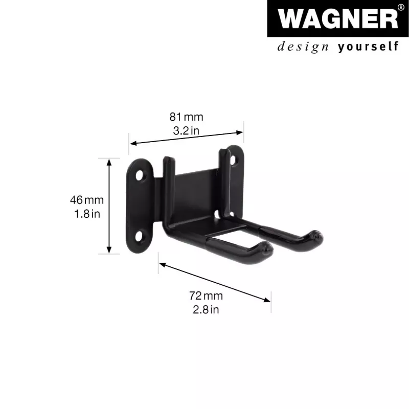 Wagner design yourself nástenný držiak WH 2092 čierny (15209201)