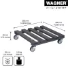 Wagner design yourself podstavec na rastliny GH 0412 štvorcový antracit drevo 38 x 38 x 9,5 cm 20041201