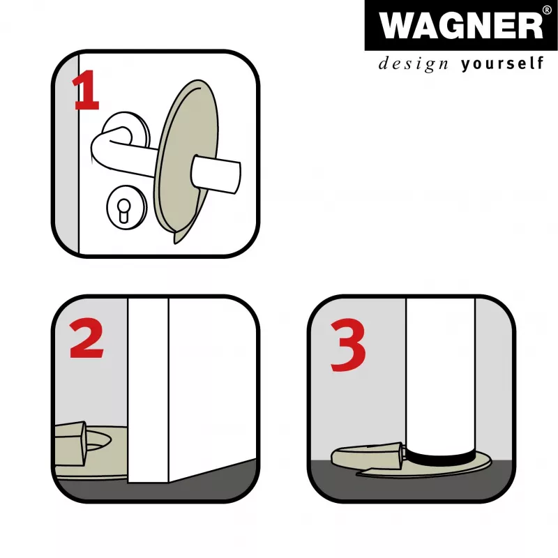 Wagner design yourself EH 6981 zarážka dverí, samolepiaca, transparentná, TPE, priemer 38 mm, výška 22 mm 15698101