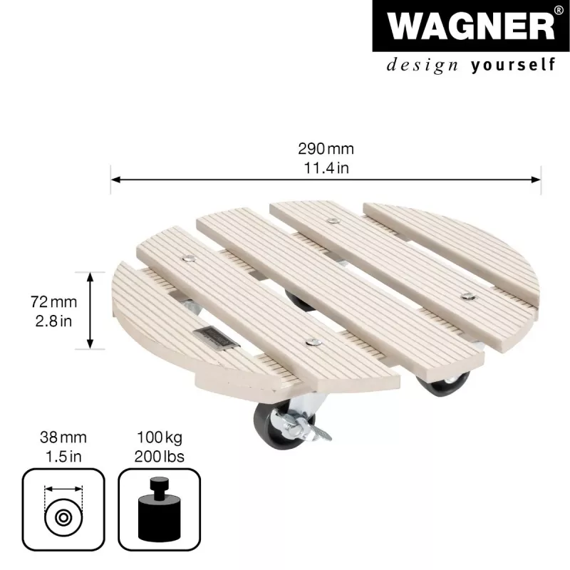 WAGNER design yourself podstavec na rastliny GH0527 plast, Ø 29 cm biely okrúhly, 1 ks (20052701)