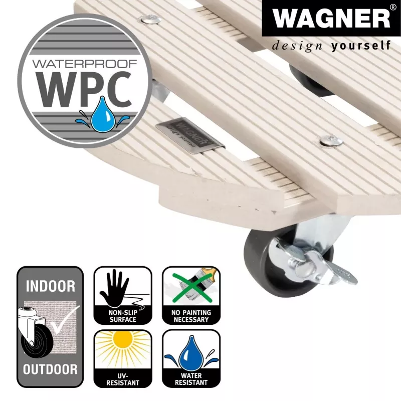 WAGNER design yourself podstavec na rastliny GH0527 plast, Ø 29 cm biely okrúhly, 1 ks (20052701)