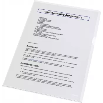 LEITZ Esselte Standard Plus zakladače s dierami A4, balenie 100 ks, transparentné, polypropylén 56218