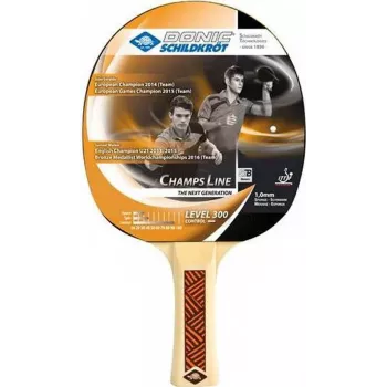 DONIC SCHILDKRÖT Champs Line 300 pingpongová raketa - FSC certifikovaná 5-vrstvová špeciálna preglejka, Jade poťah, konkávna rukoväť, začiatočník 705132