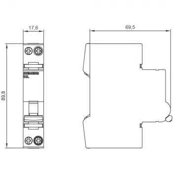 SIEMENS SENTRON 5SL6 istič 230V 6kA 1P+N B13 (5SL6013-6)