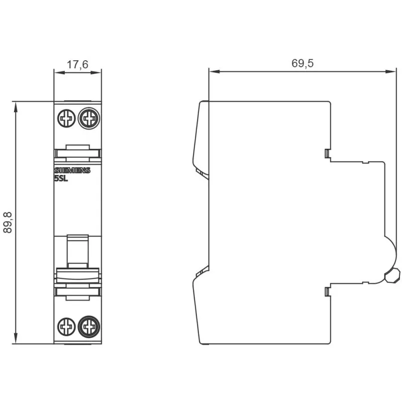 SIEMENS SENTRON 5SL6 istič 230V 6kA 1P+N B13 (5SL6013-6)