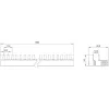SIEMENS 5ST37730 kolíková zbernica 10mm² 3P+N 1000mm