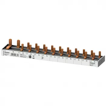 SIEMENS 5ST37840 kolíková zbernica 16mm², 1x prúdový chránič 1P+N + 10x kompaktné zariadenia, 12 TE