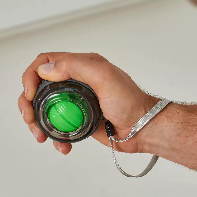 SCHILDKROT Spinball Gyroskopický tréner rúk a paží, sivá/zelená, 70 mm, 255 g 960121