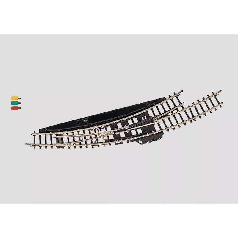 Märklin Z-Gauge Elektromagnetická oblúková výhybka ľavá - čierna/žltá 8568