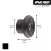 Wagner design yourself DOT GH 0201 Nástenný hák, čierny, 1 hák, skrutková montáž, plast 17020121