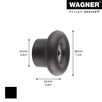 Wagner design yourself DOT GH 0201 Nástenný hák, čierny, 1 hák, skrutková montáž, plast 17020121