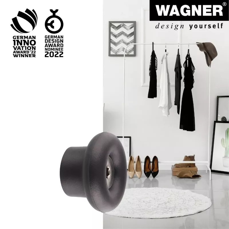Wagner design yourself DOT GH 0201 Nástenný hák, čierny, 1 hák, skrutková montáž, plast 17020121