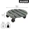 WAGNER design yourself Podstavec na rastliny GH0558 plast, Ø 38,5 cm tmavozelený okrúhly, 1 ks 20055801