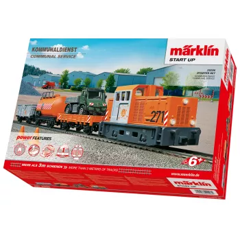 Märklin Start up 029296 H0 Štartovacia sada Komunálna prevádzka s dieselovou lokomotívou a 2 výklopnými vozňami