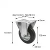Wagner design yourself Otočné koliesko RO 8124 strieborná 50 mm koleso 40 kg nosnosť 4812401