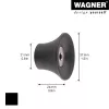 Wagner design yourself TULIP vešiak na oblečenie GH 0301, 1 háčik, čierna 17030121