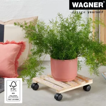 WAGNER design yourself podstavec na rastliny GH0646 štvorcový drevený motív 29 x 8 cm 20064601