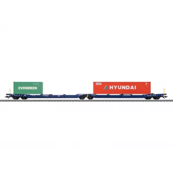 Märklin 47474 Sdggmrss dvojitý kapsový vozeň H0 mierka 1:87 kobaltovo modrá 393 mm