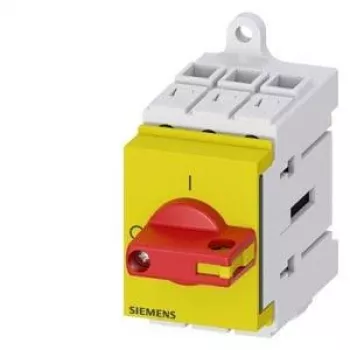 Siemens 3LD30300TK13 hlavný vypínač / odpojovač záťaže, 3-pólový, 16 A, 7,5 kW, červený/žltý