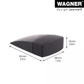 Wagner design yourself EH 5150 podlahová zarážka dverí, zinok tlakový odliatok a plast, matný nikel, 45 mm výška 15515011