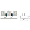 SIEMENS 5ST36760 kolíková zbernica 10mm² 1P+N 12 modulov, 6 AFDD + 6 komponentov