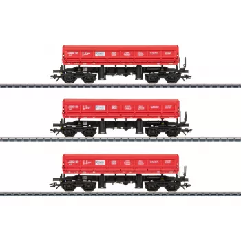 Märklin 48458 H0 3-dielna sada vozňov s bočným sklopením Fas DB Schenker Rail Polska S.A.